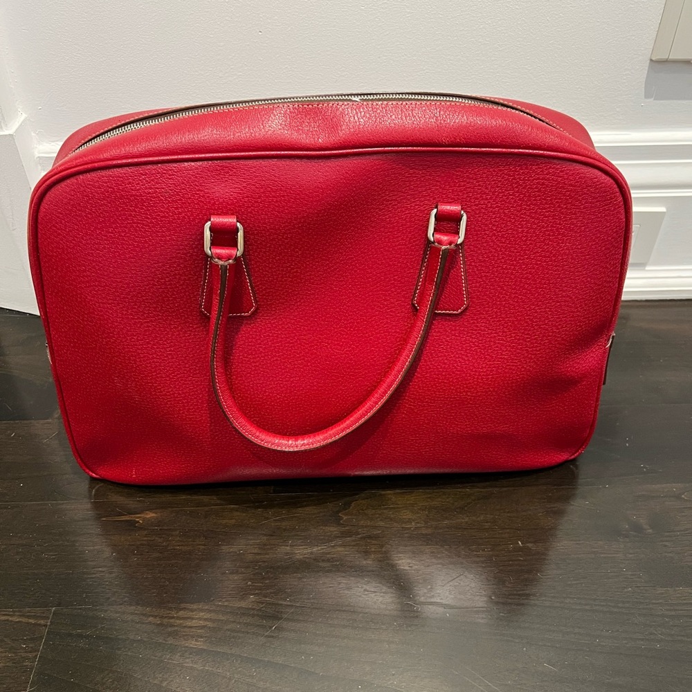Authentic Prada Red Leather Bag - Picture 8 of 10